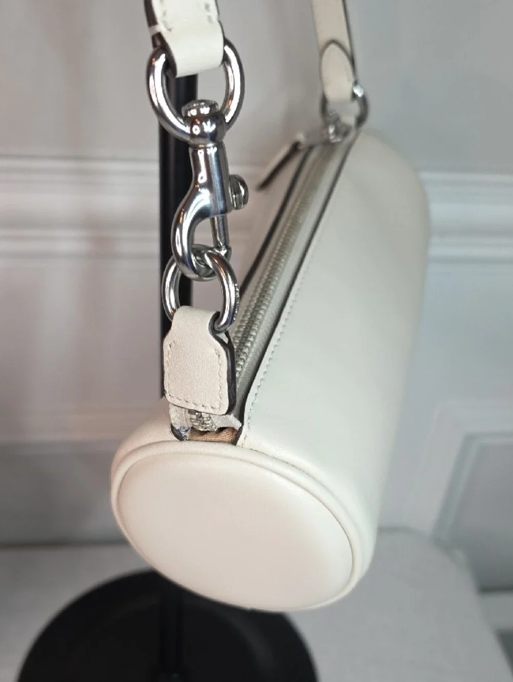 Coach Nolita Barrel Bag in Chalk with Silver Hardware